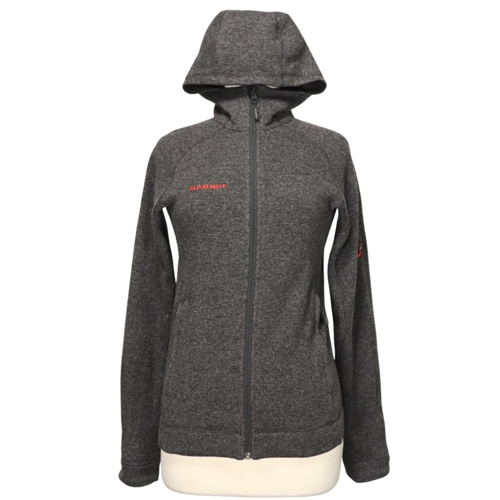Mammut Swiss Design Wool Blend Hoodie Jacket Gray  Pockets Men’s Small